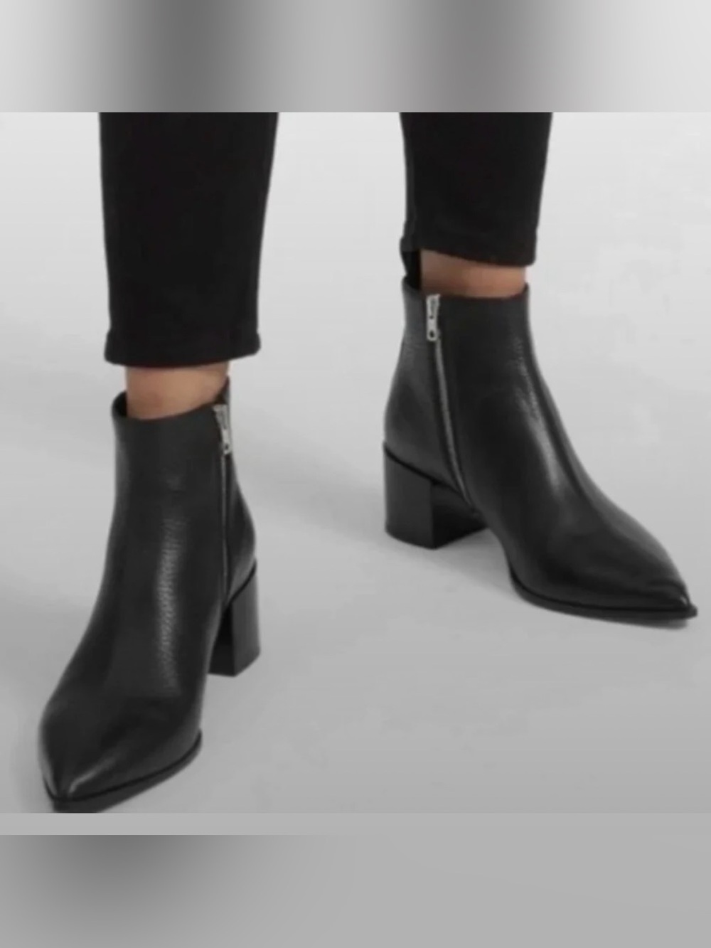 Everlane Leather Side-Zip Ankle Boots size 9.5